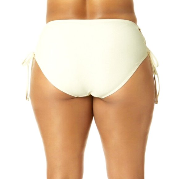 TIME TRU 1X Womens 16W-18W Cream Vanilla Dream High Waist Tie BOTTOMS NWT - Picture 6 of 9
